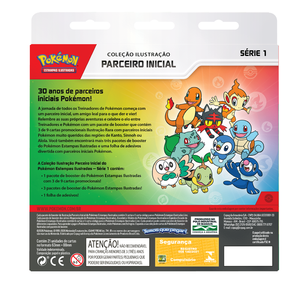 Box Pokémon Coleção Ilustração Parceiro Inicial - Series 1
